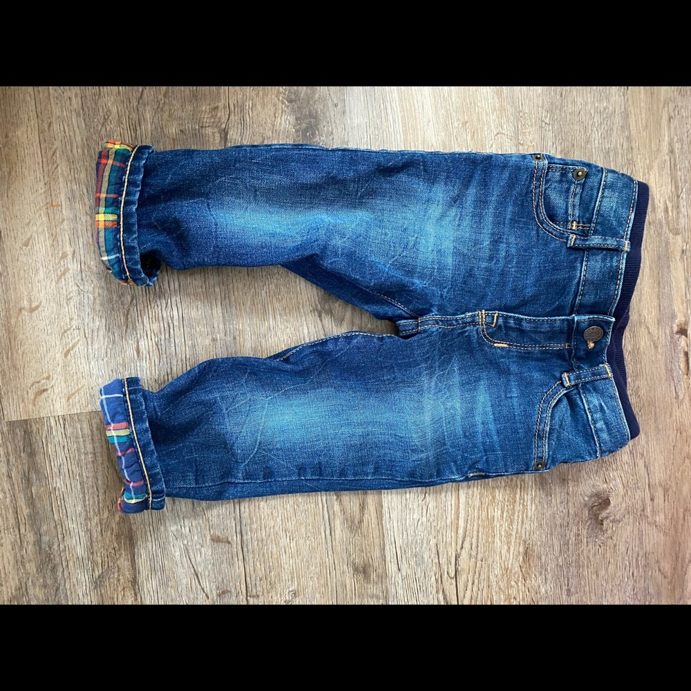 babyGap plaid inside straight leg toddler jeans